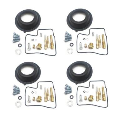 Imagem de Kit de reparo de carburador para Honda Shadow 500 VT500C 83-85 VT 500 VT500 C 500C Sistema de combustível junta de agulha flutuante diafragma a vácuo (4 peças)