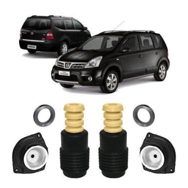 Imagem de 2 Kit Dianteiro Livina 2009 A 2014 Coxim Rolamento Batente - QualyKits