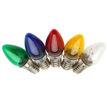 Imagem de kit 5 Lâmpadas Chupeta E14 Colorida Diversas Cores Empalux 127V 220V, 