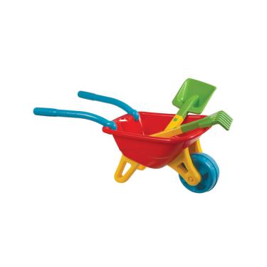 Imagem de Big Carriola Infantil Carrinho de Mão Brinquedo de Praia Areia Presente Dia Criança Magic Toys 844 Vermelha