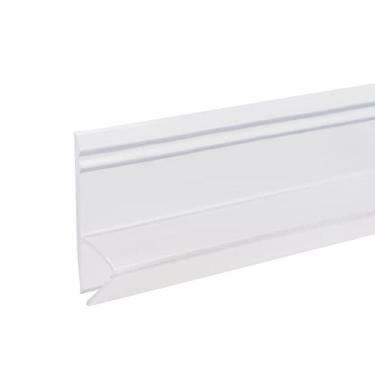 Imagem de METALLIXITY Tira de vedação de porta de vidro (100 cm), trilho de gotejamento (3/10.2 cm) apto para varredura de porta sem moldura tipo H de vidro (3/20.3 cm) - para banheiro, escritório
