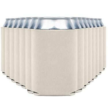 Imagem de CURRENT CO. Capas Térmicas Para Latas De Cerveja Em Branco (Pacote Com 60) - Coolies Macios E Isolados Compatíveis Htv A Granel Garrafas Projetos Vinil Lembrancinhas Casamento (Stone)