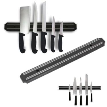 Imagem de Suporte Magnético para Facas, 33 cm, Barra Magnética de Parede, Preto