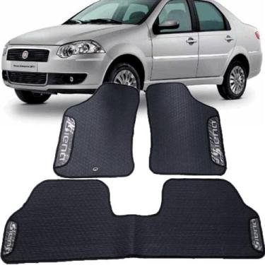 Imagem de Jogo tapete emborrachado do fiat siena el  jogo com 3 peças inteiriço 
