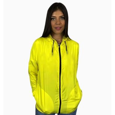Imagem de Jaqueta Corta Vento Ciclismo Feminino Light WSS Classic Cor:Amarelo;Tamanho:G