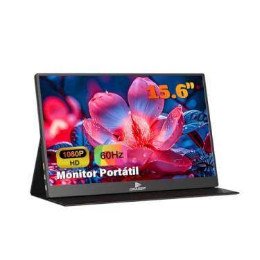 Imagem de GRASEP Monitor Portátil 15.6” Full HD – Monitor Portátil para Notebook com Tela 1920x1080, 250 cd/m², 76% sRGB, HDMI/Type-C, Som Estéreo – Portátil, Leve e Universal