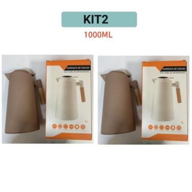 Imagem de Garrafa Térmica de água 1 Litro Com Termômetro Led Para Chás / Café De