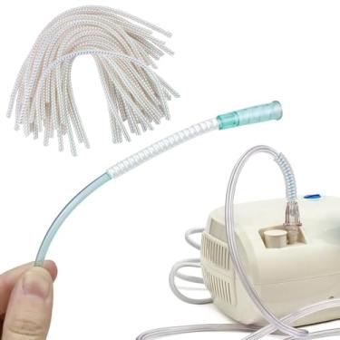 Imagem de Pacote com 10 acessórios para tubos de oxigênio, suporte de tubo de oxigênio, para concentrador de oxigênio portátil, mangueira de oxigênio, cânula nasal branca