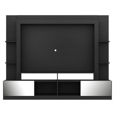 Imagem de Rack com Painel Tv 65 Portas com Espelho Oslo Preto