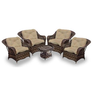 Imagem de Conjunto de Poltronas Fibra Sintética e 1 Mesa Centro