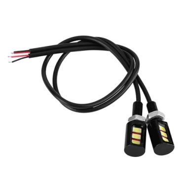 Imagem de 2 par Branco Azul LED LED de Alumínio Luz Placa de Alumínio Com Parafusos Decorativos de Cor Amarela Vermelha para Ajuste Universal para Motocicleta de Carro (Luz branca)