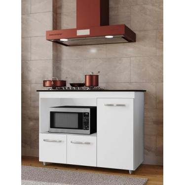 Imagem de Balcão Cooktop Ana 4 Bocas 114m com Nicho Para Forno e 3 Portas - Bran