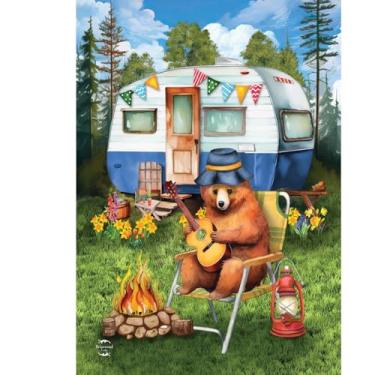 Imagem de Briarwood Lane Bandeira de jardim de urso de acampamento