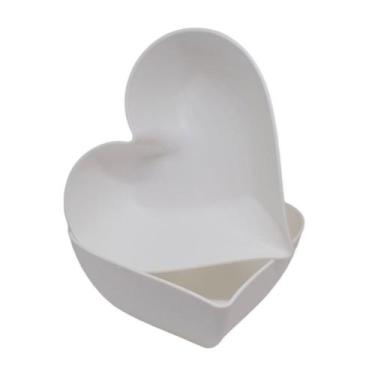 Imagem de Petisqueira Coração jogo com 5 unidades de Plástico - FORTINJET, Branc