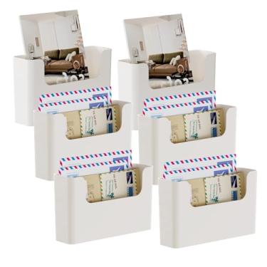 Imagem de PAG-Mass Organizador De Arquivos Parede Suspenso Pag-Mass, Pacote Com 6 Acessórios Plástico Para Mesa, Suporte Armazenamento Sem Necessidade Perfuração, Envelopes Papel Revistas, Correspondências, P