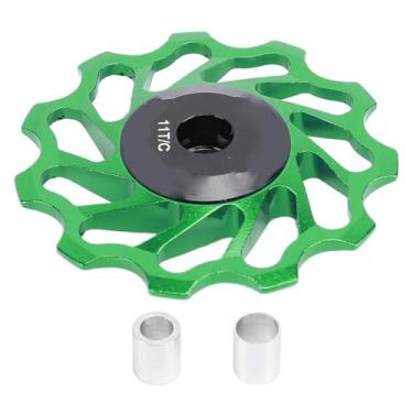 Imagem de Roda 11T cerâmica do rolamento da roda 11T cerâmica da roda do rolo do guia do desviador traseiro do ciclismo rotação lisa para bicicletas da estrada da montanha