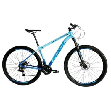 Imagem de Bicicleta 29 KSX Masculino Mtb Alum. Bike Index Freio Mecânico 21v Cabeamento Interno Suspensão 80mm (AZULPISC/AZULBIC/AZUL, 17)