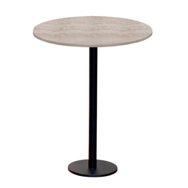 Imagem de Mesa Pisa Beta Bistrô Fratini 107,50cm (a) Disco Redondo Preto Tampo Mdp Redondo Castanheira 70cm