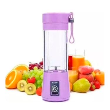 Imagem de Mini Liquidificador Portátil Mixer Juice para Shake + USB 380ml Lilás