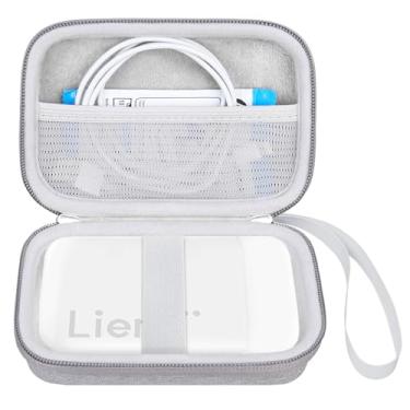 Imagem de Elonbo Estojo De Transporte Para Impressora Fotográfica Liene 2X3", Suporte Viagem Instantânea Portátil, Mini Bolsa Fotos. Bolso Malha Papel E Cabo. Cinza