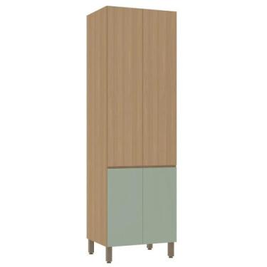 Imagem de Paneleiro Modulado 70cm Duplo 4 Portas Slim Luciane, Freijó/Freijó Bra