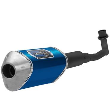 Imagem de Escapamento Pro Tork Mini 3 Biz C-125 2005 À 2008 Curva Preta, AZUL, Ú