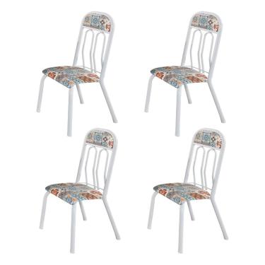 Imagem de Conjunto 04 Cadeiras para Sala de Jantar Paris Branco