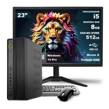 Imagem de Computador Completo On SLIM I5 8GB 512GB NVMe Win10 Monitor 23