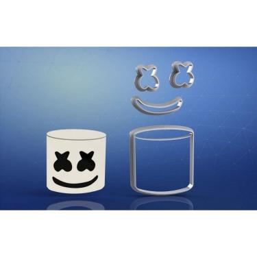 Imagem de Cortador Fortnite Marshmello Modular Tamanho 5cm