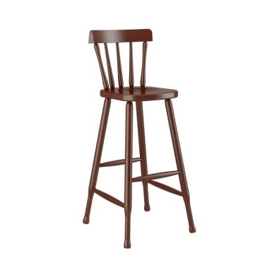 Imagem de Banqueta Bar Alta Castanho Acetinado Madeira Maciça Piratini