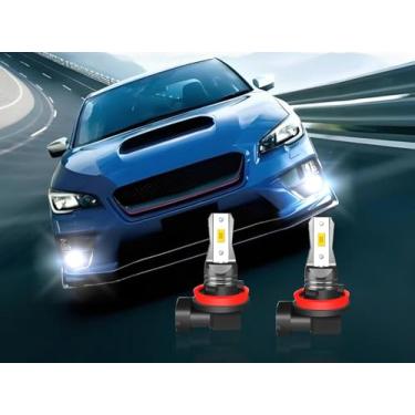 Imagem de 2 lâmpadas de neblina LED para Subaru WRX 2015-2021, lâmpadas de neblina LED H11, 3200 lúmens super brilhantes, xenon branco 6000K, chip GSP, luzes de substituição DRL