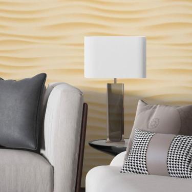 Imagem de Papel De Parede Ondas Dunas Areia Bege Adesivo Vinilico 3m - DELIQUADR