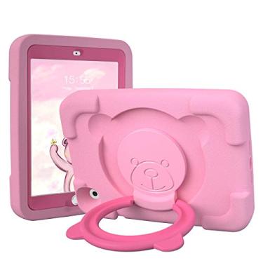Imagem de PZOZ Capa infantil compatível com Apple iPad mini 4 5 7,9 polegadas, EVA à prova de choque, alça rotativa, suporte dobrável, capa protetora resistente para meninos e meninas para 4ª geração, 5ª
