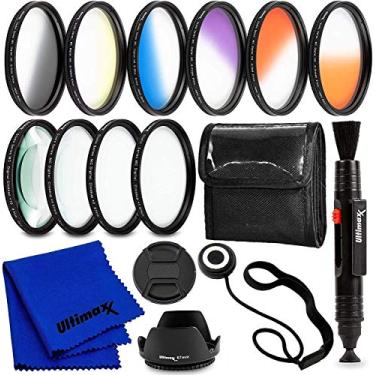 Imagem de Ultimaxx Kit completo de acessórios de filtro de lente de 58 mm para lentes com tamanho de filtro de 58 mm, projetado especificamente para: câmeras Canon EOS 9000D 800D 760D 750D 700D 1300D 1200D