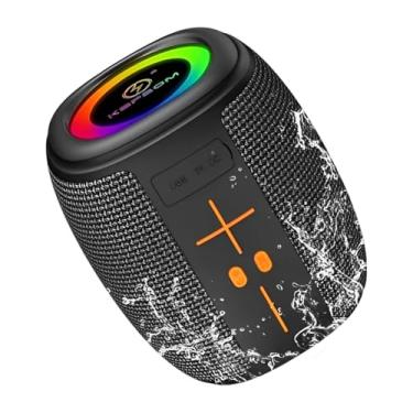 Imagem de Caixa de Som Portátil Sem Fio, Bluetooth, Auto Falante Stereo 50W, Resistente à Água, Luz RGB, Graves Potentes, Alça de Pendurar, Recarregável, Bivolt