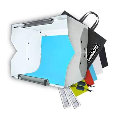 Imagem de Mini Estúdio Fotográfico Lumia70 Com 9.000 Lumens De Potência 70cm