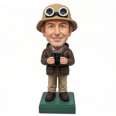 Imagem de Balanço personalizado de observador de pássaros com binóculos, feito de foto, presente ideal para entusiastas da natureza, perfeito para namorado, pai, irmão, aniversário e detalhes em casa