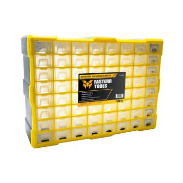 Imagem de Caixa Organizadora  Gaveteiro  Multiuso C/ 64 Gavetas  FASTERR - FST018