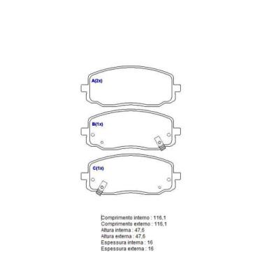 Imagem de Pastilha Freio Convencional Dianteira Com Alarme Sistema Mando 2373 Sy