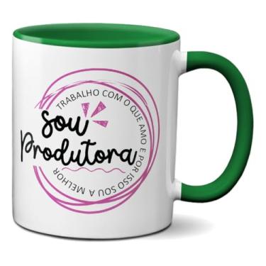 Imagem de Caneca Para A Melhor Produtora Amo o Que faço Profissão (Verde)