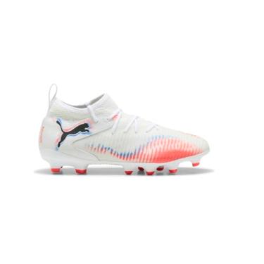 Imagem de PUMA Tênis unissex infantil Future 8 Match Artificial, Firm Ground Soccer Cleats (criança pequena), Branco/preto/vermelho brilhante, 15