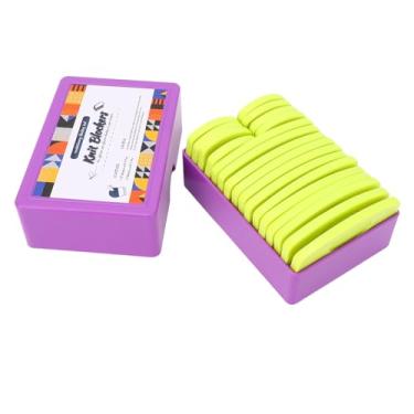 Imagem de Haofy 20 Kits de Bloqueio de Malha Com Pinos de Aço Inoxidável, Design Ergonômico para Projetos de crochê de tricô Com Distribuição Uniforme para Projetos de Suéter de Xale Em Cores (Amarelo brilhante)