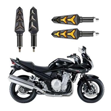 Imagem de KIT 4 Seta Sequencial Pisca de Led Universal Modelo P09S Estrela Moto 