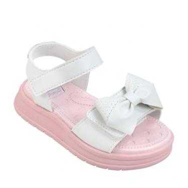 Imagem de Sandália Papete Petit Pampili 739 Branco Com Laço Tamanho:26