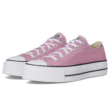 Imagem de Converse Tênis feminino Chuck Taylor All Star Lift Platform-Ox, Cliffside rosa/branco/preto, 35