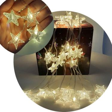 Imagem de Pisca Cortina Estrelinhas Enfeite Natal 80 LED 3x1M 110-220v