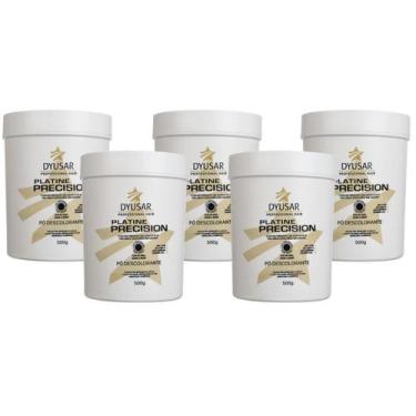 Imagem de Kit 5 Pó Descolorante Dyusar Platine Precision Blue 500G - Dyusar Cosm