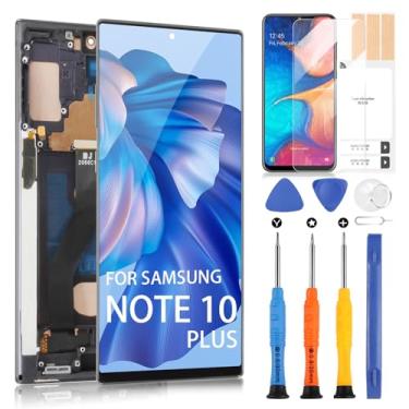 Imagem de Tela LCD para Samsung Galaxy Note 10 Plus N975 SM-N975F SM-N975U 17.3 cm Note 10 Plus LCD Touch Screen Digitalizador Assembléia com ferramentas de reparo (sem impressão digital, preto com moldura)