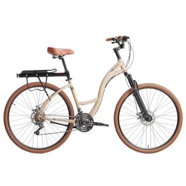 Imagem de Kit Bicicleta BLITZ Aro 29 Comodo Urbana Full SH 21v Freio á Disco + Bagageiro e Cadeado (Bege, 16)