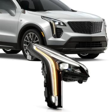 Imagem de Lâmpada esquerda direita LED luz diurna frontal LED conjunto de farol lâmpada de canto ampla compatível com XT4 2019-2022 84761683 (direita)